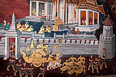 Detail from a mural painting with a 'Ramakien' motif - Thai version of the Indian Ramayana - from the temple complex of the Emerald Buddha, Bangkok (late 18th century) 